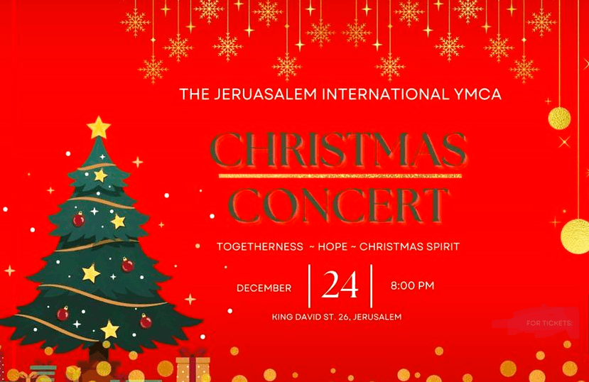 צילום של קונצרט חג המולד של ימק"א הבינלאומית ירושלים