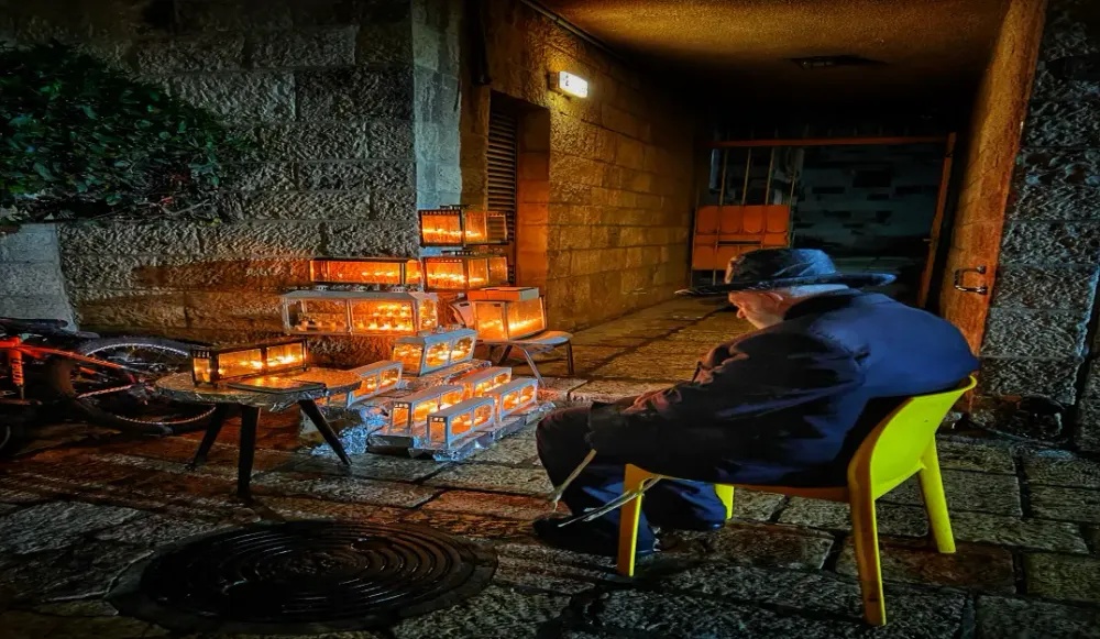 Enjoying the Festive Lights of Chanukah