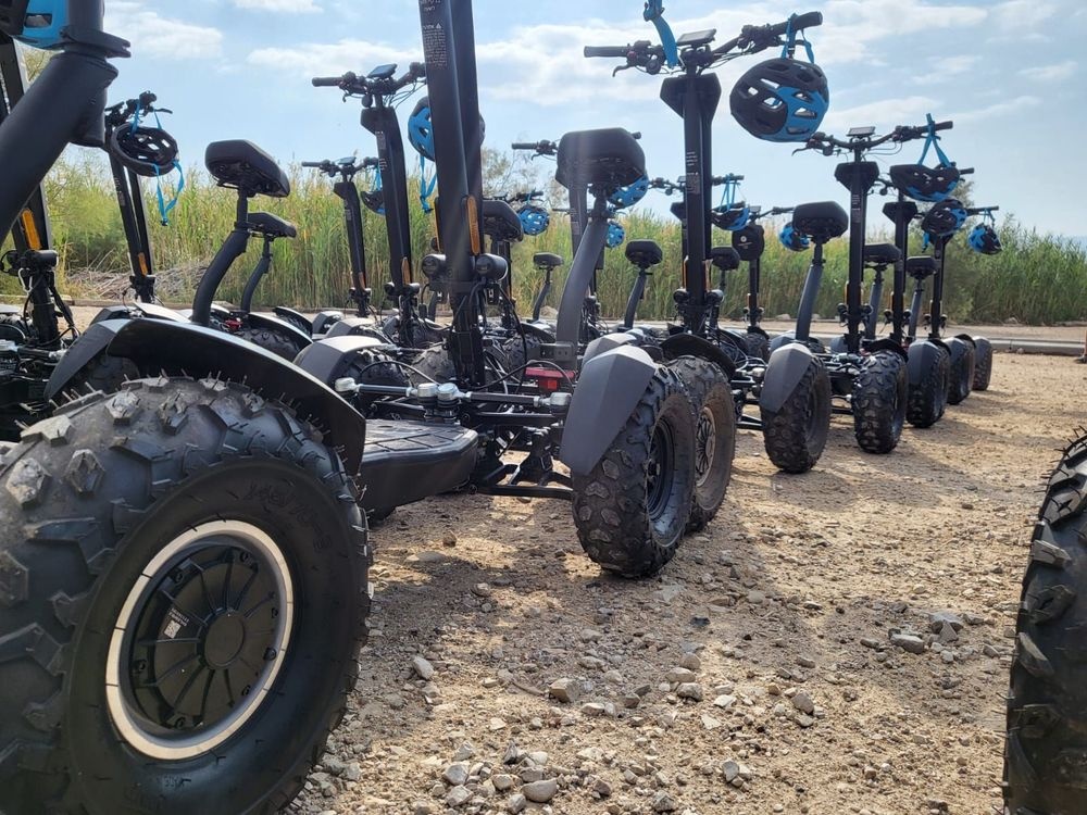 Matzok off road scooter fleet lineup close up of rugged tires