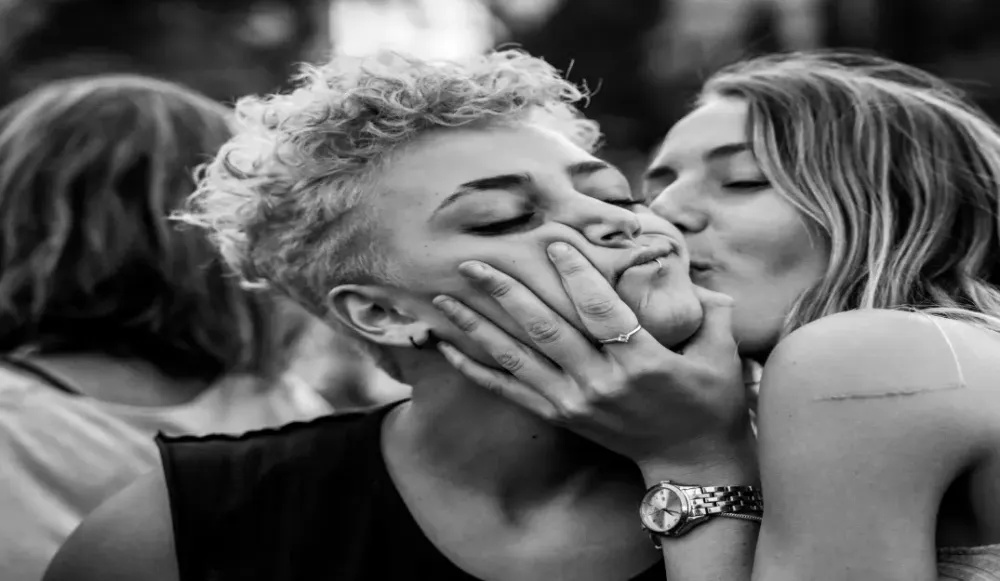 Two Girls at the Pride Parade
