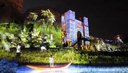 צילום של החיזיון הלילי במגדל דוד