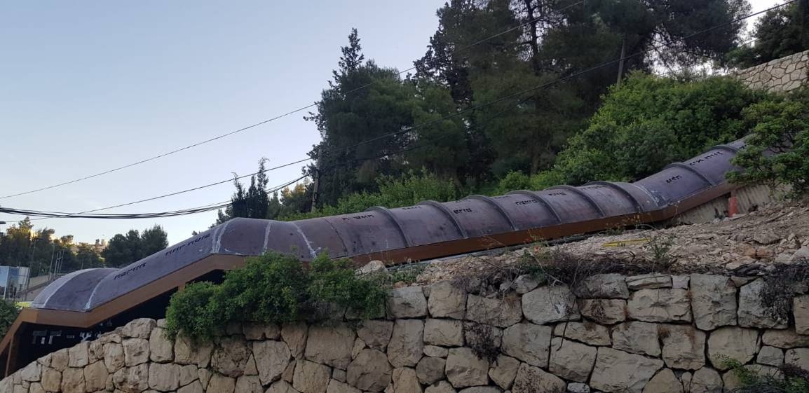 צילום של תעלת הקשר ההיסטורית של הר ציון