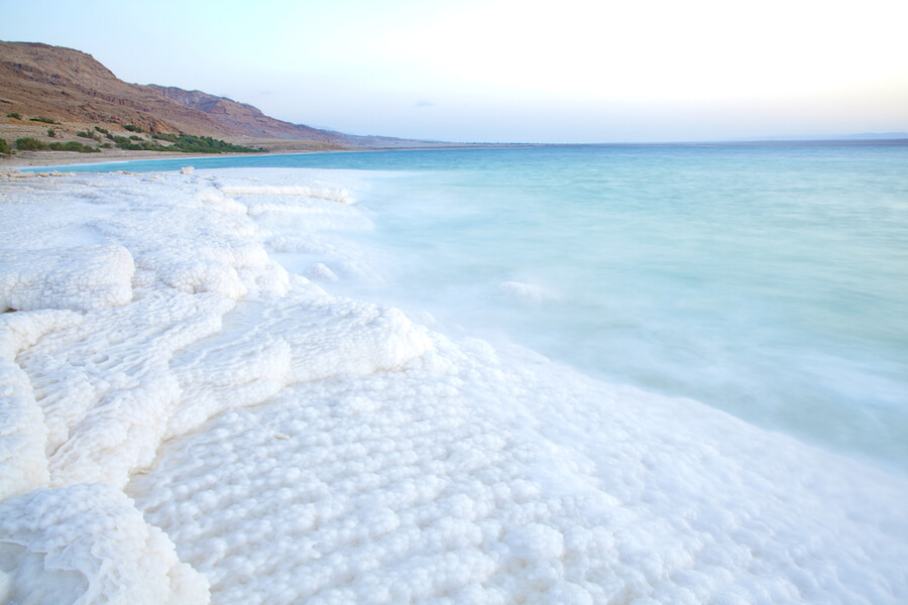 The Dead Sea is an outstanding natural body of water situated between Israel and Jordan at the lowest point on earth.  It’s so salty that its salt crystals are often visible on the surface, and anyone going for a swim in the Dead Sea floats pretty much instantly. 