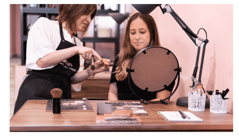 Tutorials help women become confident about using the products to create their look