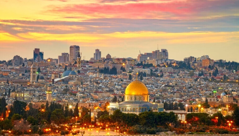 Sunset in Jerusalem of Gold (Courtesy of Bein Harim Tours)
