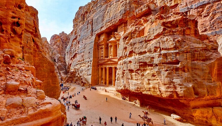 Fascinating encounters in the ancient red city of Petra, Jordan, a world heritage site.