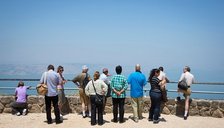 A tour taking in the view of the Sea of Galilee (Photo courtesy of Bein Harim)
