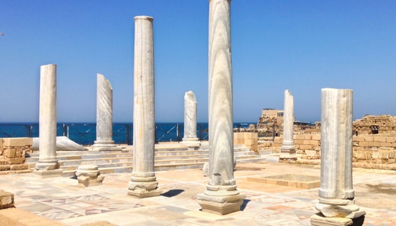 The beautiful archeology of Caesarea (Courtesy of Bein Harim Tours)