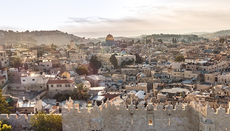 An overview from the Jerusalem Old City walls